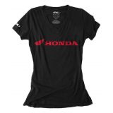 Factory Effex Honda Horizontal V-Neck Womens T-Shirt