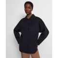 Theory Oversized Shirt Jacket in Double-Face Wool-Cashmere