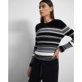 Theory Striped Sweater in Crushed Velvet