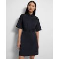 Theory Belted Shirt Dress in Good Linen