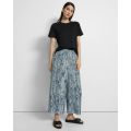 Theory Easy Wide Pull-On Pant in Block Printed Silk