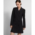 Theory Double-Breasted Blazer Dress in Good Wool