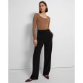 Theory High-Waist Wide-Leg Pant in Admiral Crepe
