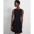 Theory Fit-and-Flare Dress in Admiral Crepe