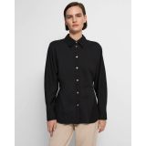 Theory Cinched Shirt in Cotton Jersey