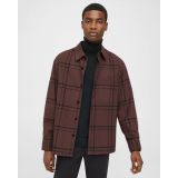 Clyfford Shirt Jacket in Windowpane Cotton-Blend