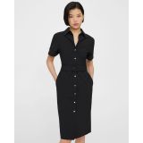 Theory Belted Shirt Dress in Good Wool