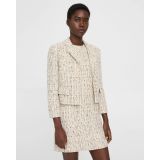 Theory Cropped Jacket in Cotton-Blend Tweed