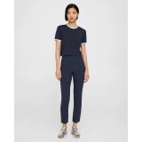 Theory Pintucked Slim Pant in Stretch Cotton