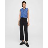 Theory High-Waist Straight-Leg Pant in Stretch Cotton
