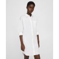 Theory Belted Shirt Dress in Cotton
