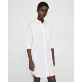 Theory Belted Shirt Dress in Cotton