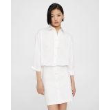 Theory Fitted Shirt Dress in Good Cotton