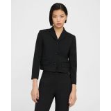 Theory Cropped Jacket in Textured Gabardine