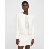 Theory Cropped Jacket in Cotton Tweed