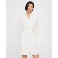Theory Belted Shirt Dress in Cotton Pique