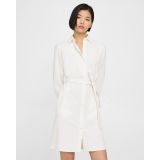 Theory Belted Shirt Dress in Cotton Pique