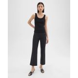 Cropped Kick Pant in Stretch Cotton-Blend