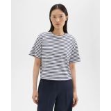 Boxy Tee in Striped Cotton Jersey