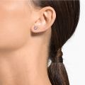 Swarovski Attract stud earrings, Round cut, White, Rhodium plated