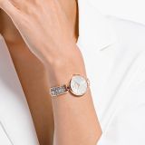 Swarovski Dream Rock watch, Swiss Made, Metal bracelet, Rose gold tone, Rose gold-tone finish