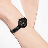 Swarovski Cosmopolitan watch, Swiss Made, Metal bracelet, Black, Black finish