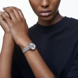 Swarovski Attract watch, Swiss Made, Pave, Metal bracelet, Silver tone, Stainless steel