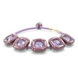 Swarovski Dulcis bracelet, Cushion cut, Purple