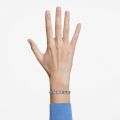 Swarovski Ortyx bracelet, Triangle cut, Blue, Rhodium plated