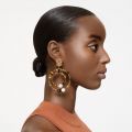 Swarovski Somnia hoop earrings, Multicolored, Gold-tone plated