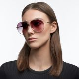 Swarovski Sunglasses, Pilot shape, Gradient tint, SK0343-H 33B, Black