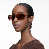 Swarovski Sunglasses, Octagon shape, SK0349 52E, Brown