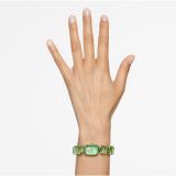 Swarovski Watch, Octagon cut bracelet, Green, Champagne gold-tone finish