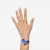 Swarovski Octea Lux Sport watch, Swiss Made, Metal bracelet, Blue, Champagne gold-tone finish