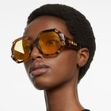 Swarovski Sunglasses, Oversized, Octagon shape, SK0375 52G, Brown