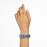 Swarovski Millenia bracelet, Oversized crystals, Octagon cut, Blue, Rhodium plated