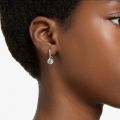 Swarovski Constella drop earrings, Round cut, White, Rose gold-tone plated