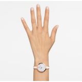Swarovski Crystalline Delight watch, Swiss Made, Metal bracelet, Pink, Rose gold-tone finish
