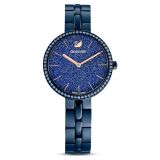 Swarovski Cosmopolitan watch, Swiss Made, Metal bracelet, Blue, Blue finish