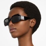 Swarovski Sunglasses, Octagon shape, SK0387 01A, Black