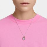 Swarovski Pop Swan pendant, Swan, Pink, Rhodium plated