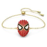 Swarovski Spider-Man ⓒ MARVEL bracelet, Red, Gold-tone plated