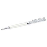 Swarovski Crystalline ballpoint pen, White, White lacquered, Chrome plated