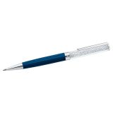 Swarovski Crystalline ballpoint pen, Blue, Blue lacquered, Chrome plated