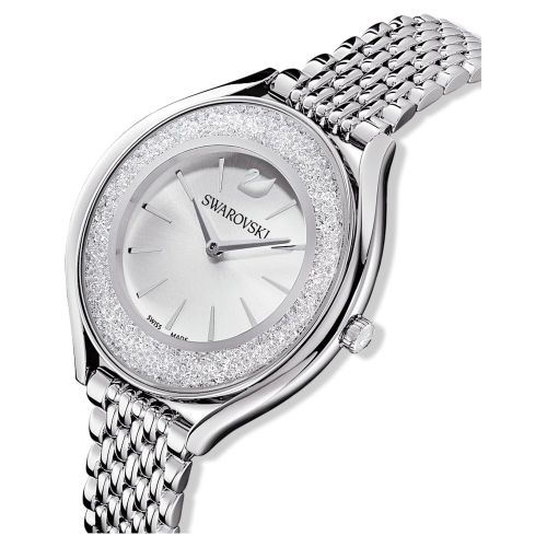 스와로브스키 Swarovski Crystalline Aura watch, Swiss Made, Metal bracelet, Silver tone, Stainless steel