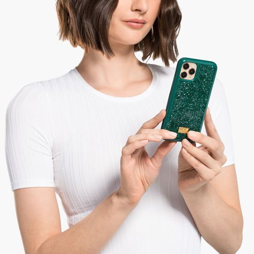 스와로브스키 Swarovski Glam Rock smartphone case, iPhone 11 Pro Max, Green