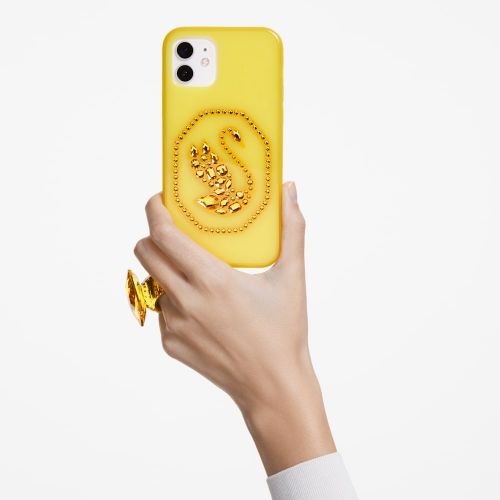 스와로브스키 Swarovski Smartphone case, Swan, iPhone 13 Pro Max, Yellow