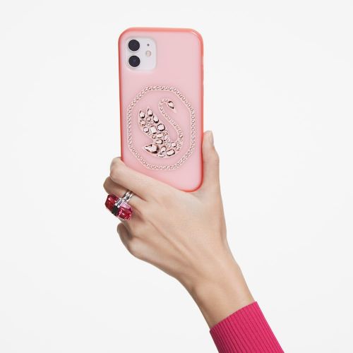 스와로브스키 Swarovski Smartphone case, Swan, iPhone 13 Pro Max, Pale pink