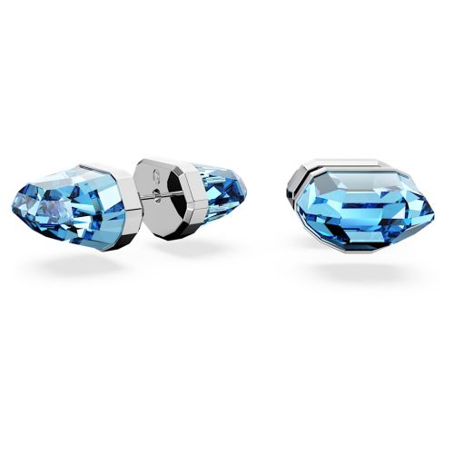 스와로브스키 Swarovski Lucent stud earrings, Blue, Rhodium plated