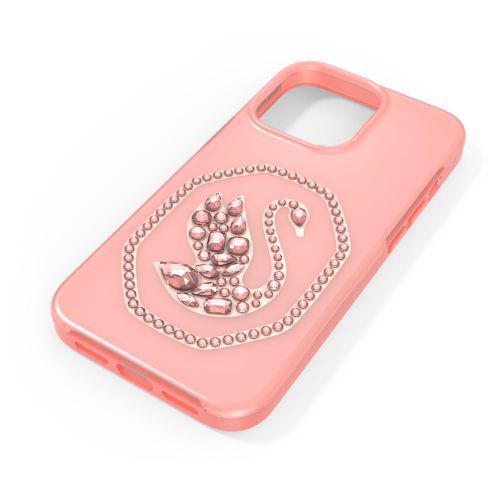 스와로브스키 Swarovski Smartphone case, Swan, iPhone 13, Pale pink
